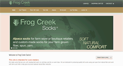 Desktop Screenshot of frogcreeksocks.com